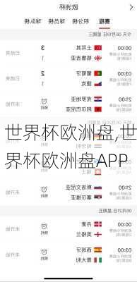 世界杯欧洲盘,世界杯欧洲盘APP